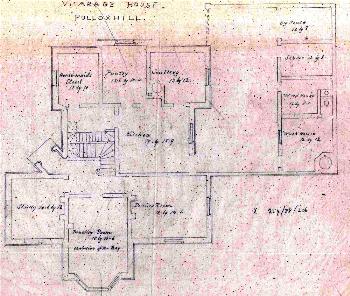 Ground floor plan of Pulloxhill Vicarage [X254-88-206]